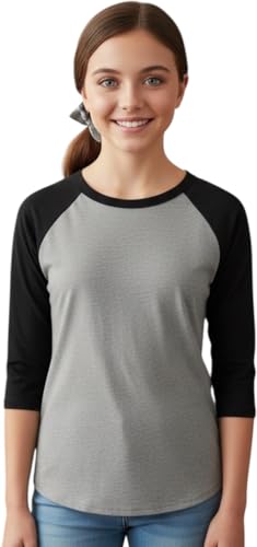 Image of ToBeInStyle Women's Classic Two Color Cotton Baseball T-Shirts