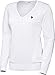 Produktbild U.S. POLO ASSN. Damen Baumwoll-Pullover in Weiß, V-Schnitt, Leicht taillierte Passform und vielseitig kombinierbar, Damen Sweatshirt für Sommer und Winter, Gr. S - XL