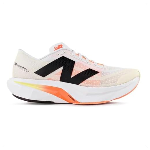 Tênis New Balance Fuelcell Rebel V4 Branco e Laranja