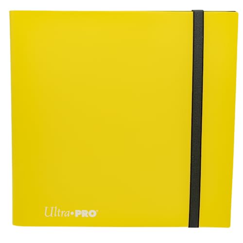 Image of Ultra PRO Eclipse 12-Pocket Lemon Yellow PRO-Binder for 480 Cards - Standard Size, Protects Collectible, Gaming, Sports Cards in Ultra PRO Deck Protector Sleeves