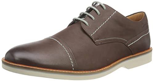 Clarks Herren Atticus Lt Cap Oxford, Dunkelbraune Lea, 42 EU