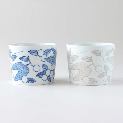 BIRDS' WORDS [美濃焼] カップ ペアセット [BIRDS' WORDS/UNITY] TOTOGANASHI CUP コバルトブルー × ブラウンベージュ