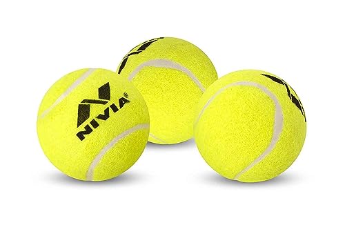 Nivia Heavy Tennis Ball Cricket Ball (Pack of 12), Yellow