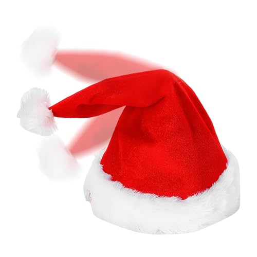 Matoebyr Elektrische Weihnachtsmütze, Lustig Tanzend Singend Plüsch...