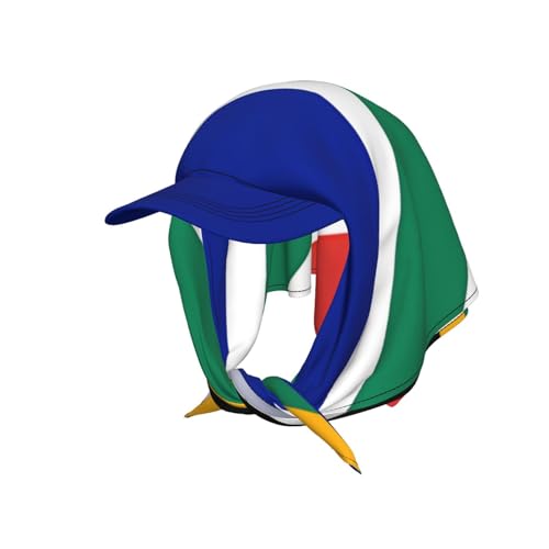 Bandana Baseball Cap – Full South Africa Flag Print Breathable and Comfort Durable Four Seasons Fashion Accessory Black