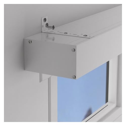 Caja de cortina con rieles dobles ERRULAN de aluminio, cornisa para pared de 190 cm 2