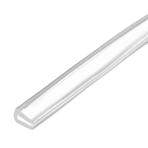 PATIKIL Gummistreifen Flexibler U-Kantenprofil Wasserdichter Kantenschutz Schalldichter Türdichtungsstreifen Für Blech Auto Passend Für 1/64(1mm) 9.84 Ft Länge Transparent