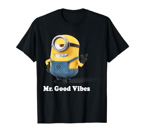 Despicable Me Minions Mr. Good Vibes Portrait T-Shirt Despicable Me Minions Mr. Good Vibes Portrait T-Shirt