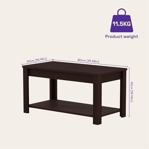 Image of Wakefit Armon Engineered Wood Coffee Table - Wenge