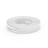 THE CIMPLE CO Phone Cord for Landline, 100 FT, Modular Telephone Extension Cable, RJ11, for Routers, FAX, AIO, Modem, 2 Pin, 1 Line, 30 Meters, White