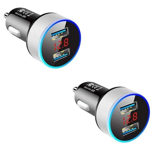 2 Ԃ̏[dfA USB ƃfW^dvtVK[C^[\PbggѓdbA_v^ԂƃI[goC̓dCVXeƌ݊(2pcs Silver)