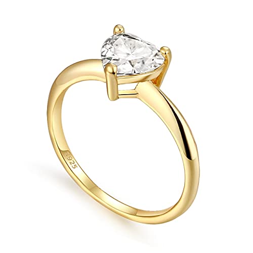 Bague Moissanite cœur argent S925 pour briller sans compromis