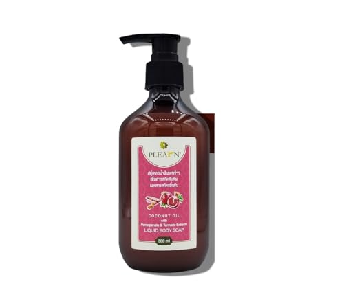PLEARN liquid bath soap, coconut oil, pomegranate, turmeric, 300 ml