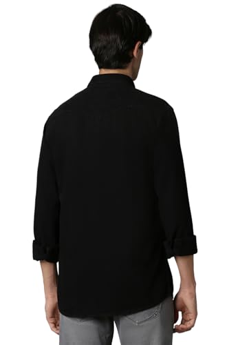 Image of Louis Philippe Men Slim Fit Solid 100% Cotton Casual Shirt