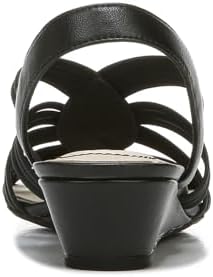 LifeStride Womens Yvette Strappy Wedge Sandal Black 8 M | Image 6