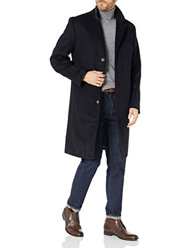Image of LONDON FOG Men's Top Coat - Classic Fit Winter Coat, Signature Wool-Blend Men's Overcoat, (Regular & Big-Tall Sizes)