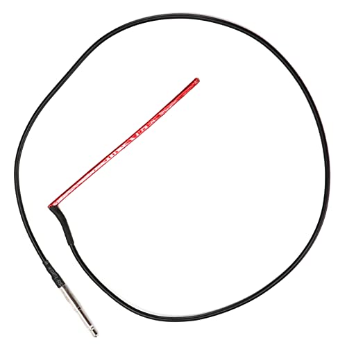 Generic Palo de Pastilla de Guitarra Folk, Colector de Vibración Compacto, Accesorio Agradable para Tocar Guitarra para Músicos, Metal Negro + Rojo + ABS (Con enchufe 2.5)