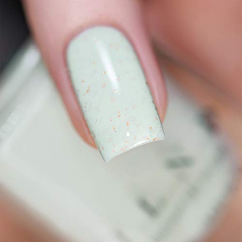 Image of ILNP Tea Cup - Antique Pastel Mint Speckled Nail Polish