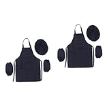 topbathy set da 6 pezzi vestito per bambini per giocare a cucinare grembiule per bambini set chef bambino vestiti della ragazza costume da cuoco bambino abito guanto da cucina stampa guanti