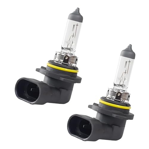 Bawkars 2 PCS 9006 Car High Low Beam Bulb, 12V 55W Transparent Shock-resistant Quartz Glass Halogen Headlights, Universal Automotive Headlight Bulbs Replacement for Most Cars, SUVs (White Light)
