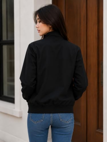 Image of Women's Regular Fit Jacket For Casual Wear || Full Zip Mock Neck Casual Jacket | Full Sleeve Oversized Stylish Jacket For Women ||Regular Fit Zip-Up Casual jacket | bomber jacket for women