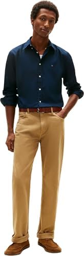 TOMMY HILFIGER Erkek Gömleği CORE FLEX POPLIN SOLID RF SHIRT Shirt Desert Sky XL - Görsel 4