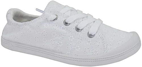 Jellypop Womens Dallas Casual Sport Shoes 6 White Eyelet