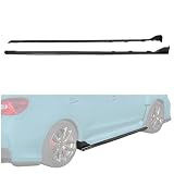 2022 Subaru WRX Strake Kit - Side 3 HECASA Side Skirts Pair Compatible with 2015-2021 Subaru WRX Sedan/STI Sedan 4-Door ABS Plastic Body Kit Carbon Fiber Color Left Right