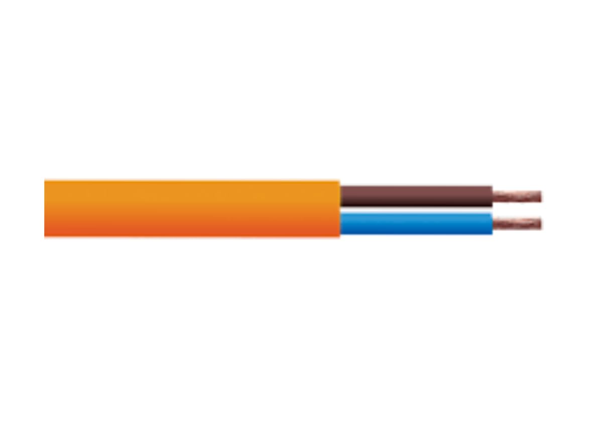 Foglish Home & Garden Orange 20 Metres X 2 Core 1Mm Flex Cable Wire Lead Garden Mower Strimmer Hedge Trimmer