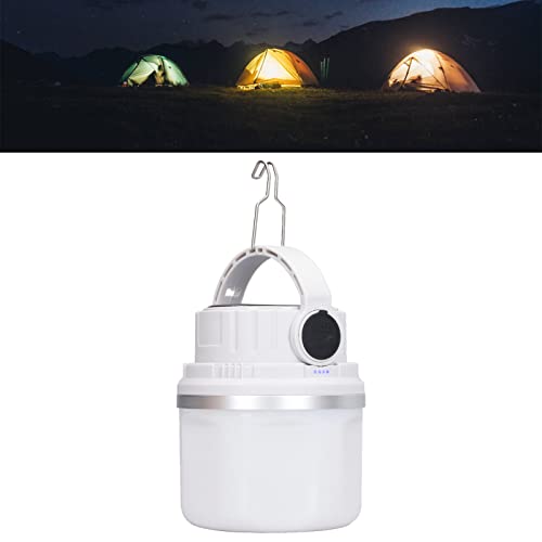 led solar light bulb, solar bulb 6 gears dual modes for camping(grey)