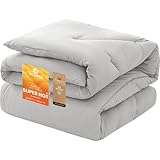 VK Living 掛け布団 シンサレート シングル 冬 羽毛より暖かい 【SUPER HOT】 洗える 2.1kg あったか 24時間持続制菌消臭 オールシーズン ほこりが出にくい 体にフィット 150x210 グレー