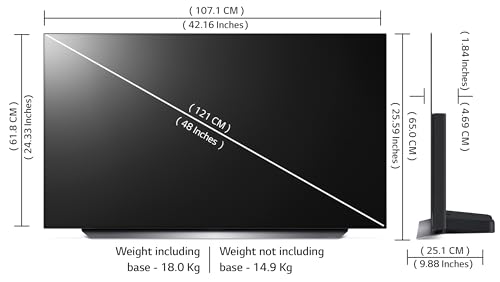 Image of LG 121 cm (48 Inches) 4K Ultra HD Smart OLED TV 48C2PSA (Black)