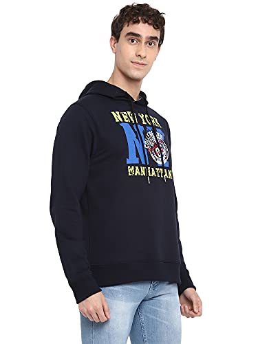 Image of Deniklo Mens Polyester Hooded Neck Sweatshirt