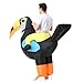 CHOIEO Halloween Inflatable Costume for Adult, Funny Blow Up Animal Costume, Ride-On or Full Body Suit, Cosplay Outfit for Party (Toucan)