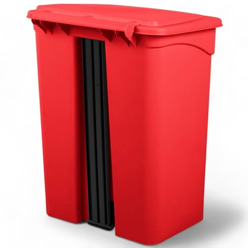Caneca de Basura Roja de 12 Galones con Pedal miniatura 2