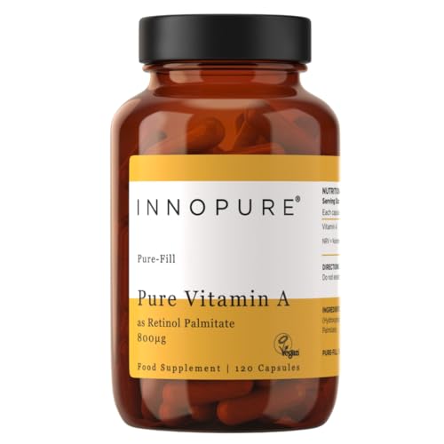 INNOPURE Vitamin A 800g (No Fillers or Binders) Pure-Fill Supplement 120 Vegan Capsules