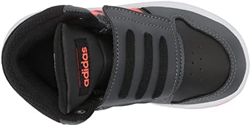 adidas Kids Hoops 2.0 Mid Basketball Shoe, Black/Solar Red/Grey, 6 US Unisex Toddler | Image 4