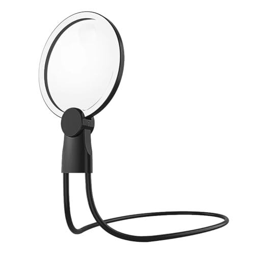 SAROAD Lupa de Manos para Coser, Lupa de Cuello de Cisne Flexible para Personas Mayores Que Leen, Personas Mayores con Baja Visión, Trabajo de Cerca