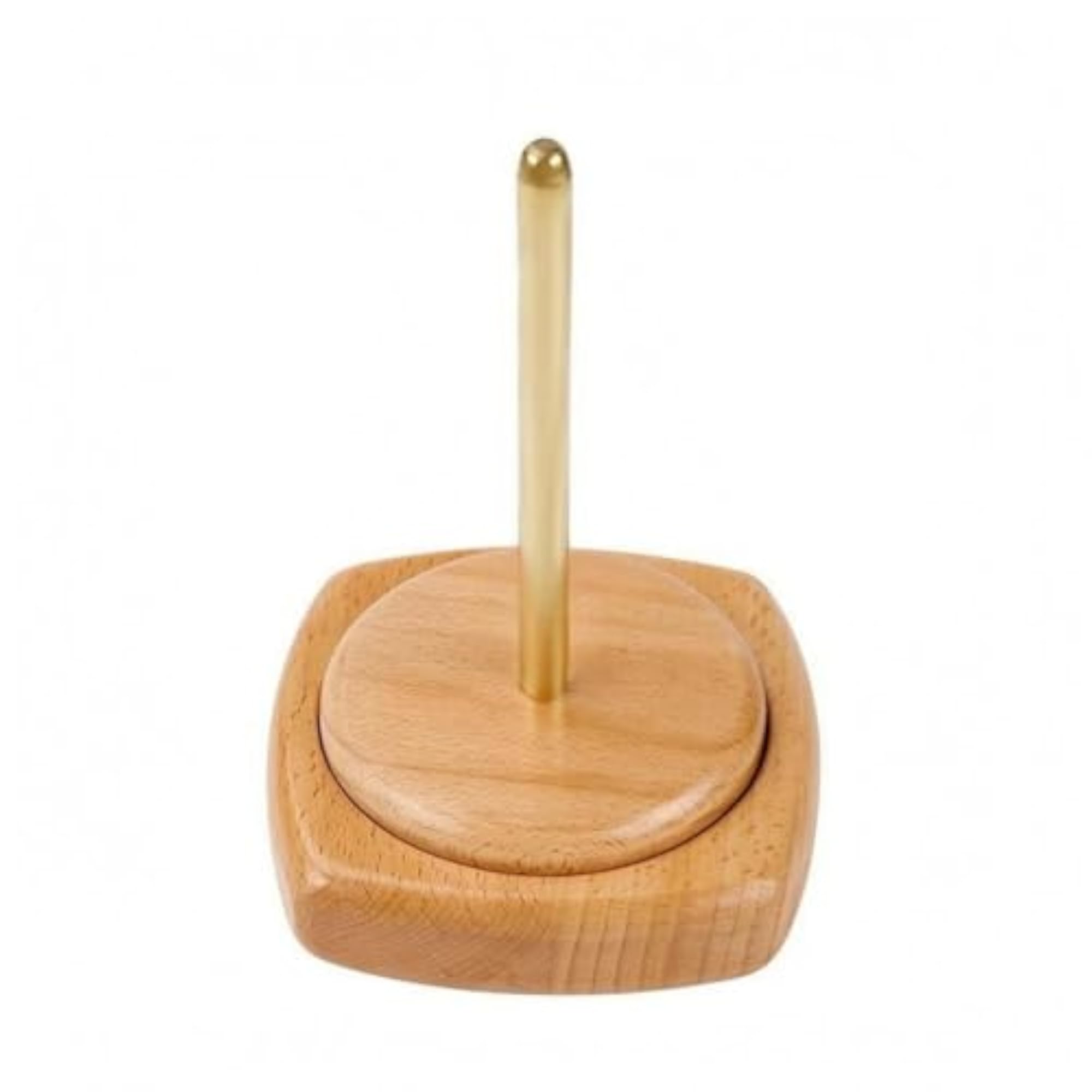 Natural Wood Finish Yarn Spindle Holder