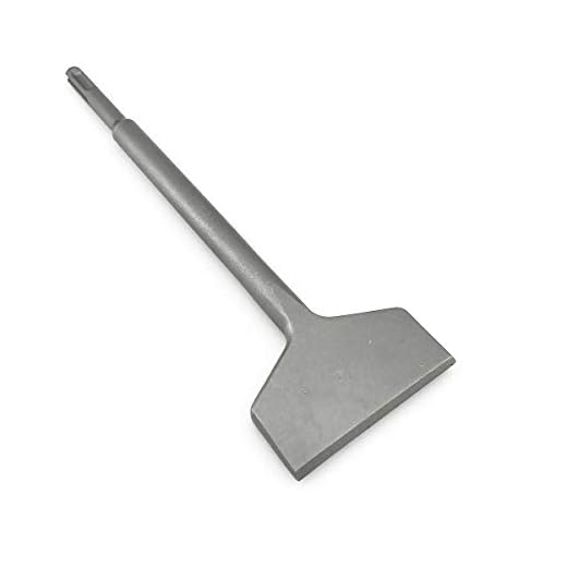 SPKLINE 3 Inch Wide Tile & Thinset Scaling Chisel SDS-Plus Shank 3" x 10" Thinset Scraper Wall and Floor Scraper Works with All Brands of SDS-Plus Rotary Hammers and Demolition Hammers