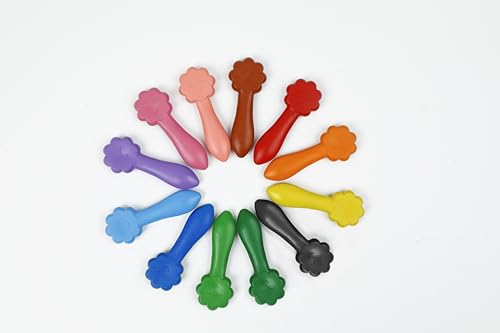 Haku Yoka Smile Crayons, 12 Colours, Mess Free, Super Durable and Easy to Grip Crayons for Ages 2 years+ - Image 3