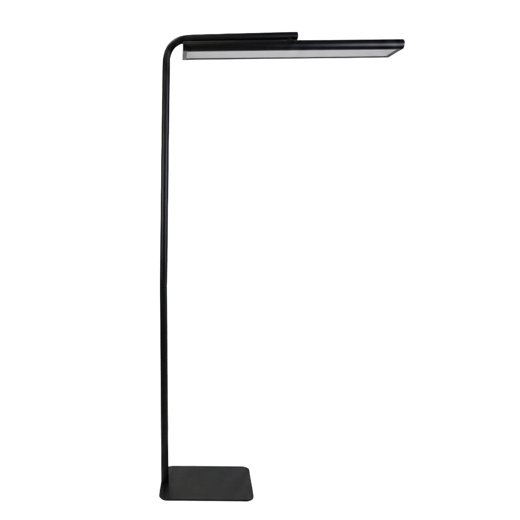 LUXULA LED Büro-Stehleuchte dimmbar, 60 W 3500 lm, 4000K Neutralweiß, Up/Downlight, UGR<16, CRI98, Touchbedienung, blendfreies Licht, Monitor, Büro, Arbeitszimmer, Homeoffice, modernes Design, Schwarz
