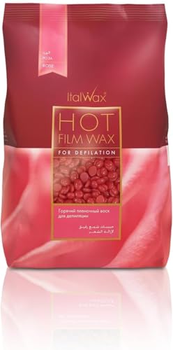 Italwax Rose - 500g - Cera elástica en perlas para depilaciòn sin bandas - Fórmula natural para todo tipo de pieles - Recomendado para la zona bikini y las axilas – Sin fragancia
