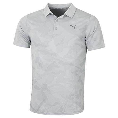 PUMA Golf Mens Alterknit Camo Polo Shirt - Quarry - S