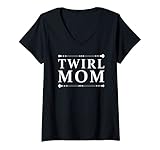 Photo Gallery donna twirl mom - twirler - baton twirling maglietta con collo a v Photo Gallery donna twirl mom - twirler - baton twirling maglietta con collo a v