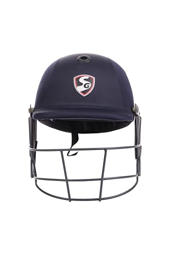 Casco de críquet SG Savage TECH de alta resistencia contra impactos de bola de cuero