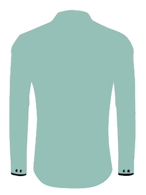 Image of Men's Regular Cotton Casual Slim Fit Shirt with Classic Collar, Long Sleeve, Solid Pattern, Breathable Fabric, and Unique Design for a Timelessly Modern