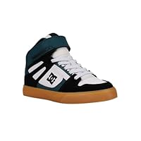 DC Shoes Boys' Pure High-top Ev Trainers, Black Green White, 3.5 UK