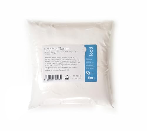 Intralabs - Intralabs Cream of Tartar for Baking & Playdough, Pure Food Grade Powder, 2kg