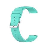 DSGVFNE Fashion Solid Color Watchbands adatto for Huawei Watch 3 Watch3 GT2 GT 2. PRO 2E Smartwatch Accessori Durevole cinturino da polso in silicone(Blue silver Button,3)